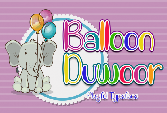 Balloon Duwoor Display Font for Playful, Casual Branding Projects