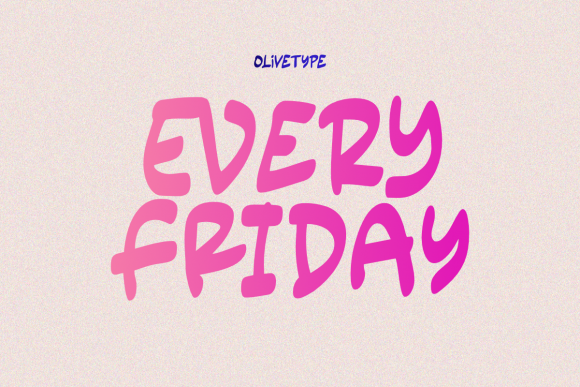 Every Friday Font: A Quirky Display Typeface