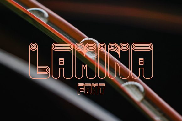 Lamina Display Font: Outlined Typography for Posters and Print