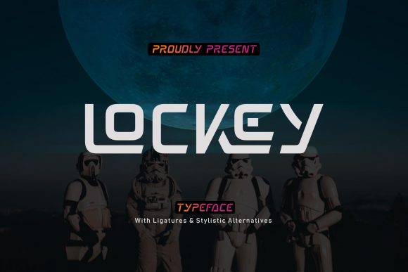 Lockey: A Bold Display Font for Futuristic Designs