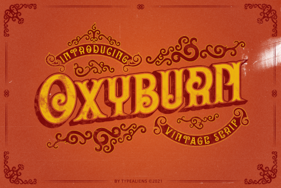 Oxyburn: A Bold Vintage Display Font for Digital Designers
