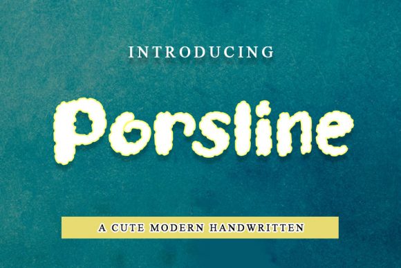 Porsline: A Sweet and Brittle Display Font for Branding and Creative Projects