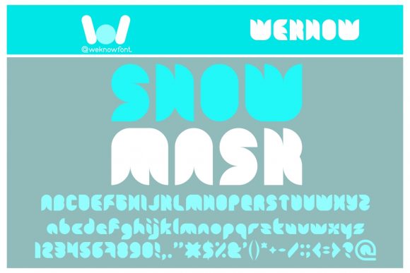 Snow Mask Font: A Cool Techno Display Typeface for Creative Branding