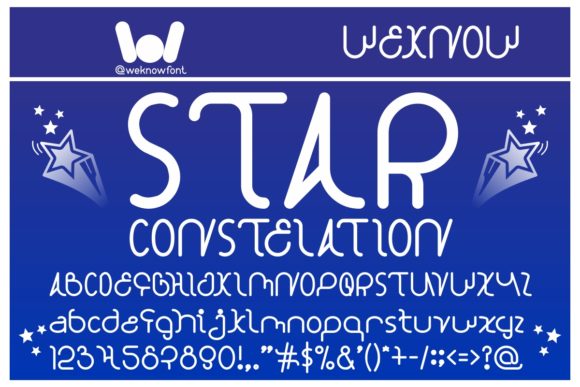 Star Constellation Font for Crafters and Handmade Sellers