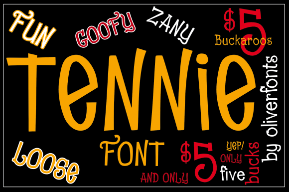 Tennie: A Fun, Rule-Breaking Display Font for Crafters
