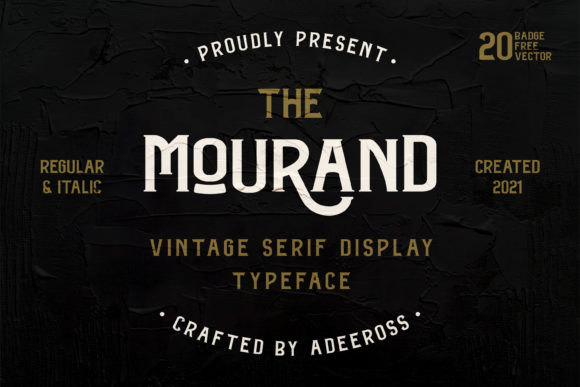 The Mourand: Bold Vintage Font for Editorial Design