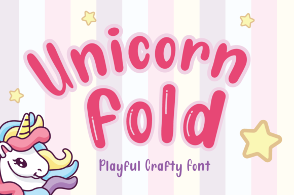 Unicorn Fold: A Cute & Fun Display Font for Digital Creators