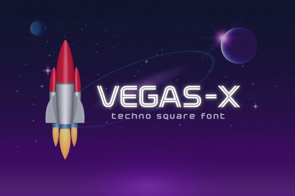 Vegas-X: The Futuristic Squared Font for Campaigns