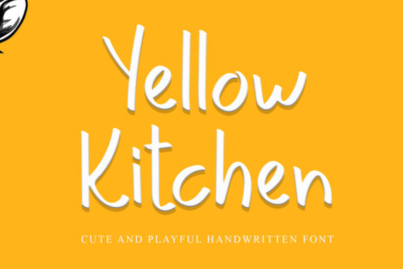 Yellow Kitchen Font: Modern Display Typeface for Makers